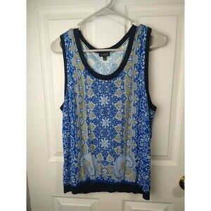 Talbots Woman L Charming Benton Sleeveless Tank Sweater Pullover Blouse